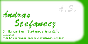 andras stefanecz business card